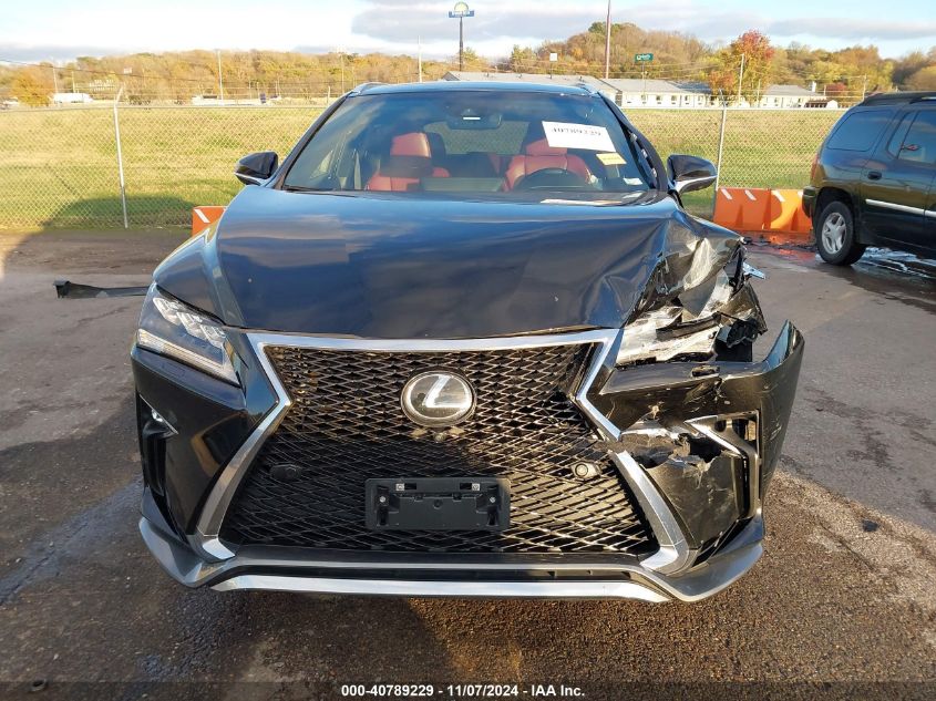 2018 Lexus Rx 350 F Sport VIN: 2T2BZMCAXJC166216 Lot: 40789229