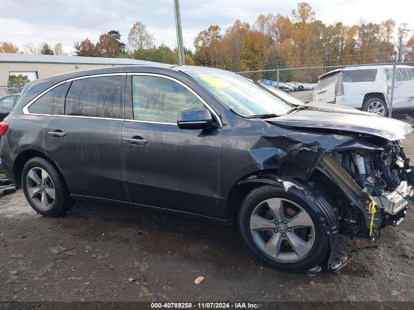 2016 Acura Mdx Acurawatch Plus Package VIN: 5FRYD4H20GB031828 Lot: 40789258