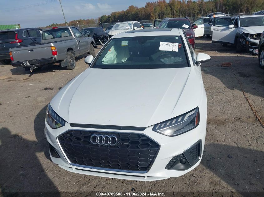 2022 Audi A4 Premium Plus 45 Tfsi S Line Quattro S Tronic VIN: WAUEAAF41NN011678 Lot: 40789505