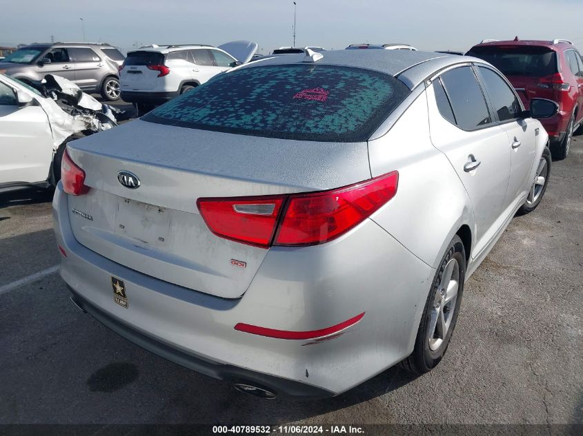 VIN 5XXGM4A76EG350650 2014 KIA Optima, LX no.4