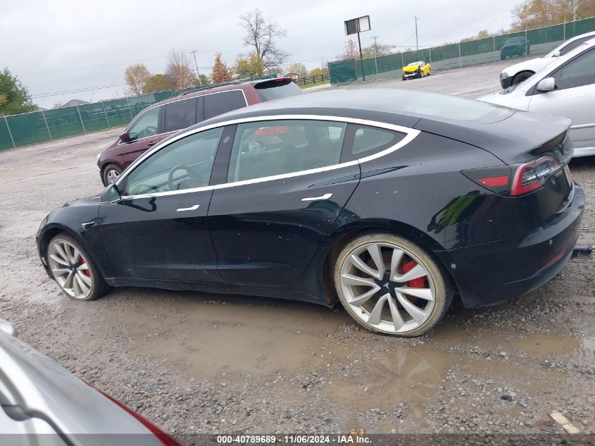 2019 Tesla Model 3 Long Range/Performance VIN: 5YJ3E1EB0KF236621 Lot: 40789689