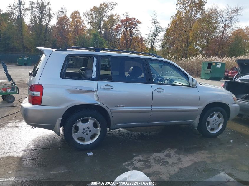 2007 Toyota Highlander Limited V6 VIN: JTEEP21AX70209689 Lot: 40789690