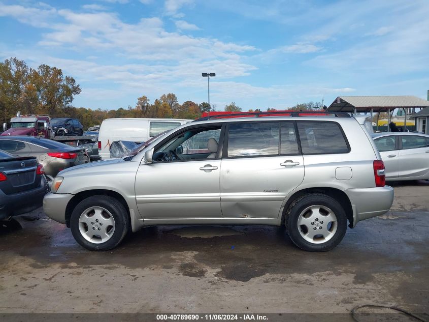 2007 Toyota Highlander Limited V6 VIN: JTEEP21AX70209689 Lot: 40789690