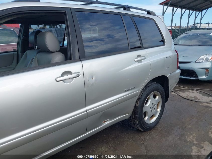 2007 Toyota Highlander Limited V6 VIN: JTEEP21AX70209689 Lot: 40789690