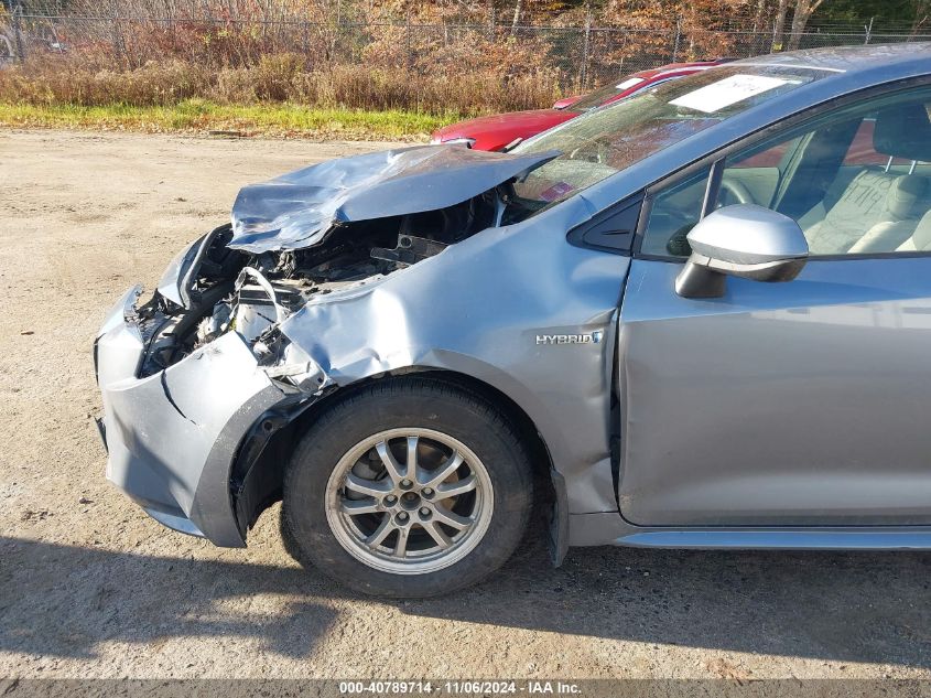 2020 Toyota Corolla Hybrid Le VIN: JTDEBRBE0LJ015643 Lot: 40789714