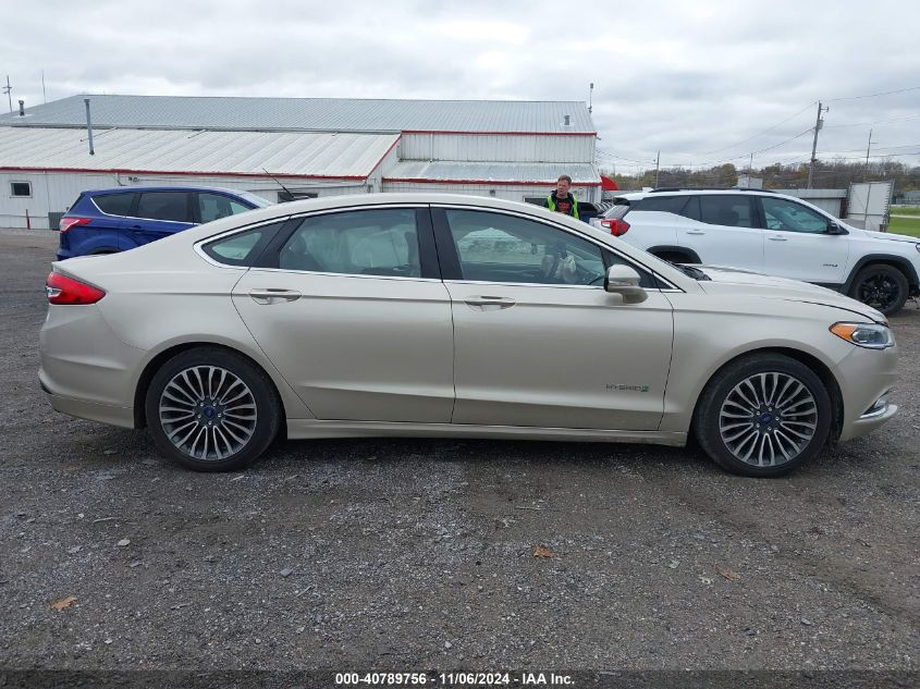 VIN 3FA6P0LU8HR144613 2017 FORD FUSION HYBRID no.13