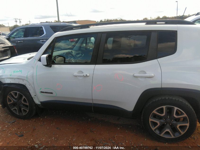 2018 Jeep Renegade Latitude Fwd VIN: ZACCJABB2JPG86844 Lot: 40789762