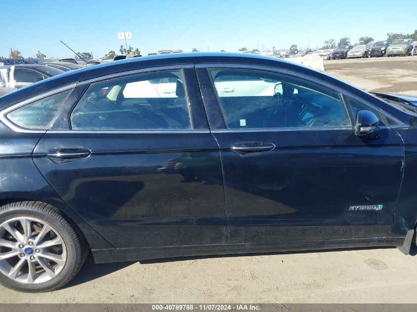 2017 Ford Fusion Hybrid Se VIN: 3FA6P0LUXHR122337 Lot: 40789788