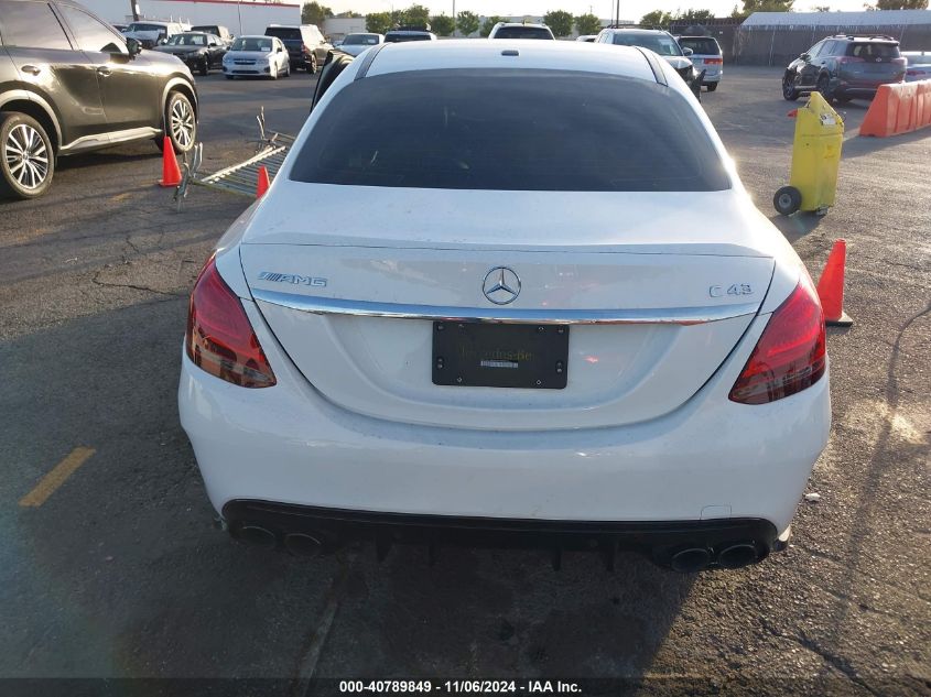 2019 Mercedes-Benz Amg C 43 4Matic VIN: 55SWF6EB2KU294123 Lot: 40789849