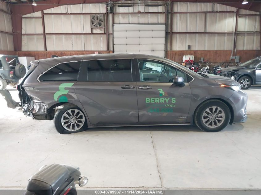 2021 Toyota Sienna Xle VIN: 5TDYRKEC4MS012470 Lot: 40789937