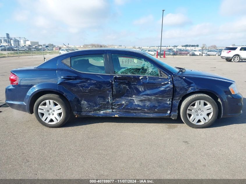 2013 Dodge Avenger Se VIN: 1C3CDZAB4DN623060 Lot: 40789977