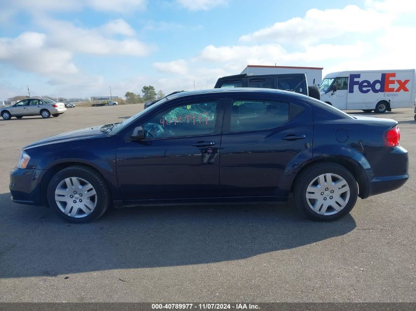 2013 Dodge Avenger Se VIN: 1C3CDZAB4DN623060 Lot: 40789977