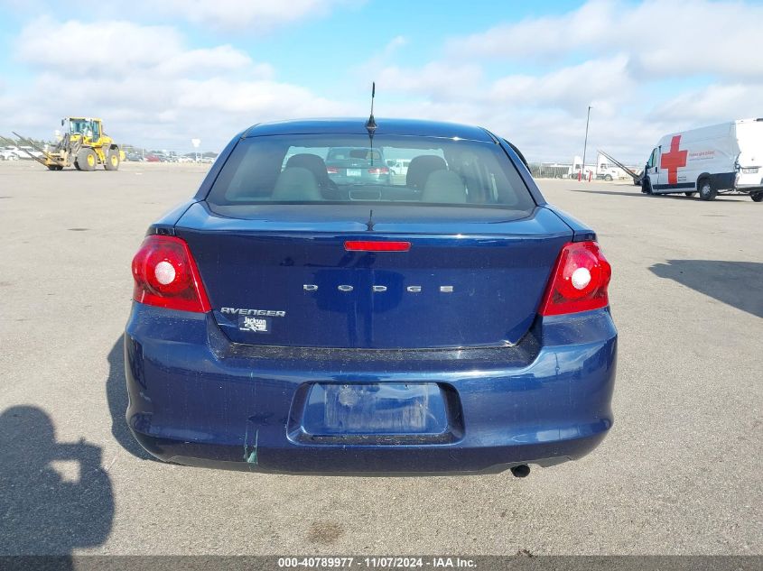 2013 Dodge Avenger Se VIN: 1C3CDZAB4DN623060 Lot: 40789977