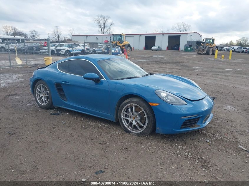 2018 Porsche 718 Cayman VIN: WP0AA2A80JS260082 Lot: 40790074