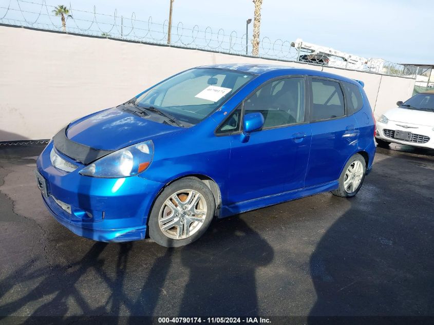 2008 Honda Fit Sport VIN: JHMGD37668S045764 Lot: 40790174