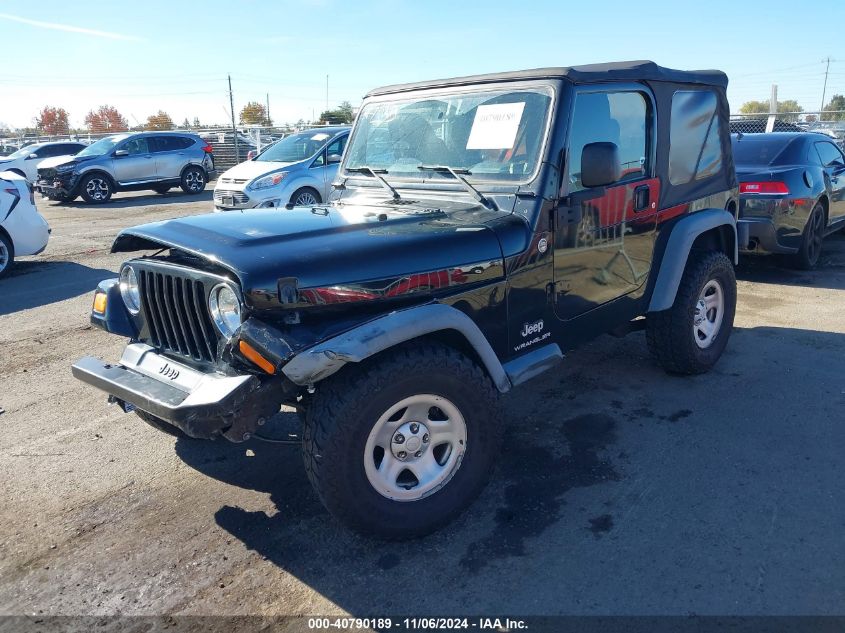 2006 Jeep Wrangler Se VIN: 1J4FA29126P749116 Lot: 40790189