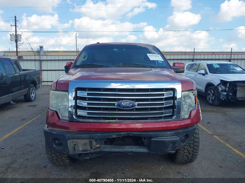 2013 Ford F150 Lariat VIN: 1FTFW1EF0DFB44498 Lot: 40790405