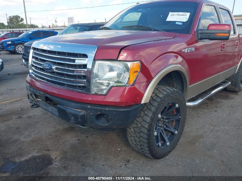 2013 FORD F-150 LARIAT - 1FTFW1EF0DFB44498