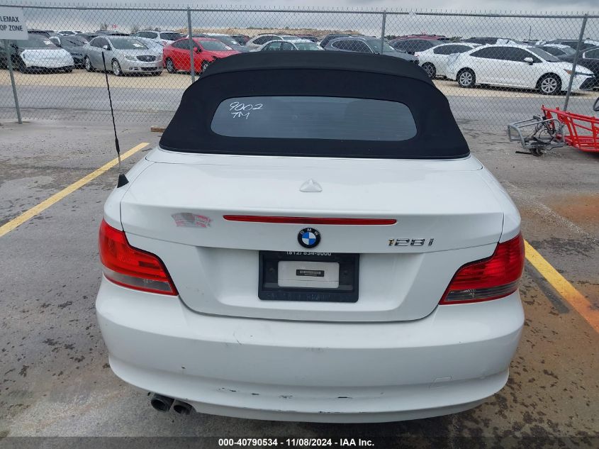 2013 BMW 128I VIN: WBAUL7C50DVU09002 Lot: 40790534