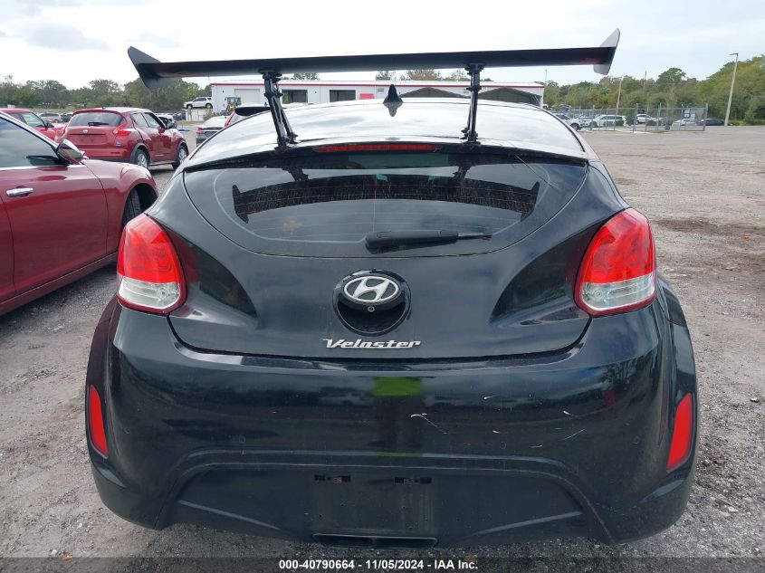 2012 Hyundai Veloster Base W/Red/Black VIN: KMHTC6AD2CU075882 Lot: 40790664