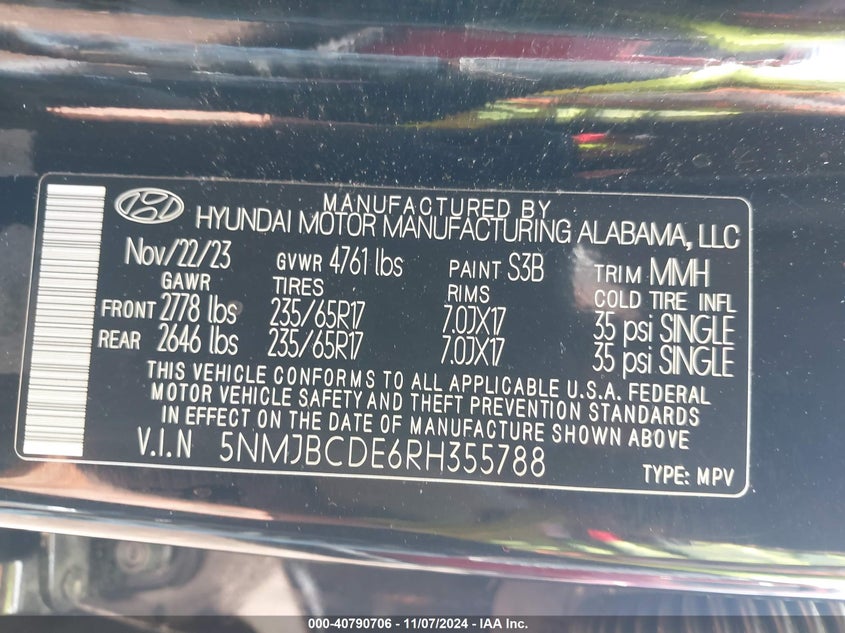 2024 HYUNDAI TUCSON SEL - 5NMJBCDE6RH355788