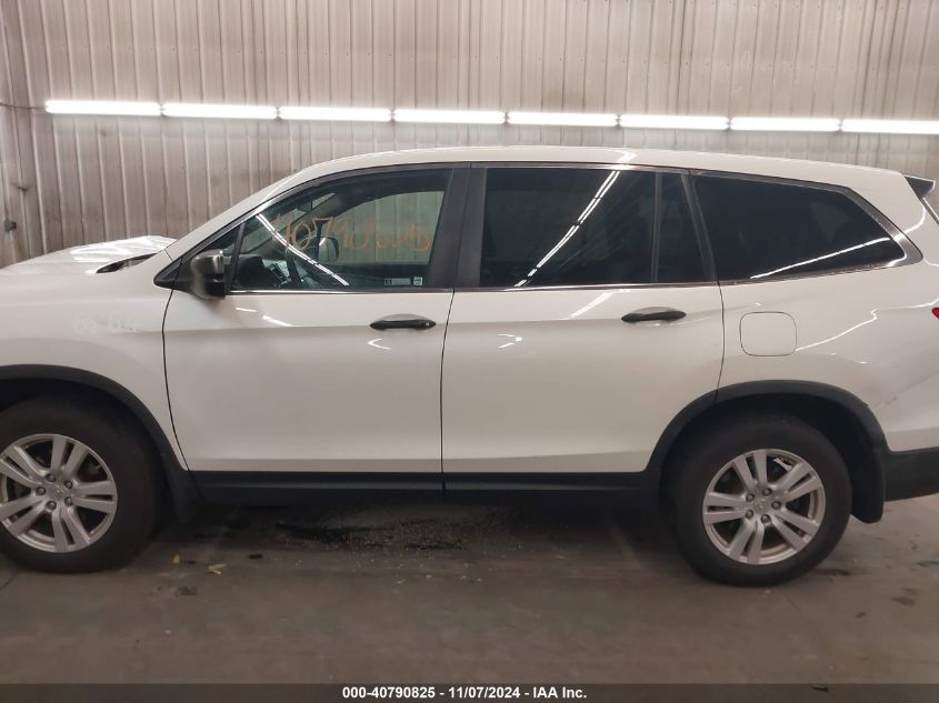 2018 Honda Pilot Lx VIN: 5FNYF6H14JB066491 Lot: 40790825