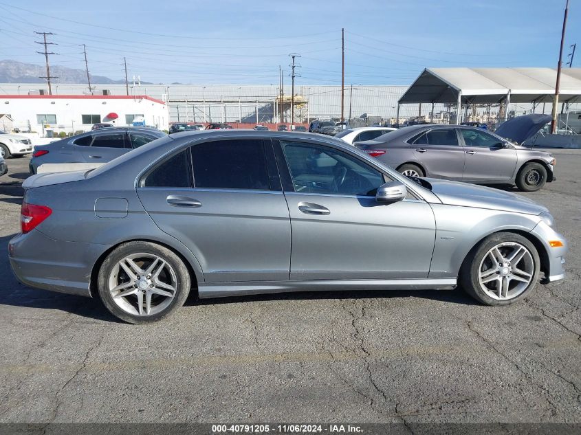 2012 Mercedes-Benz C 350 VIN: WDDGF5HB5CR237539 Lot: 40791205