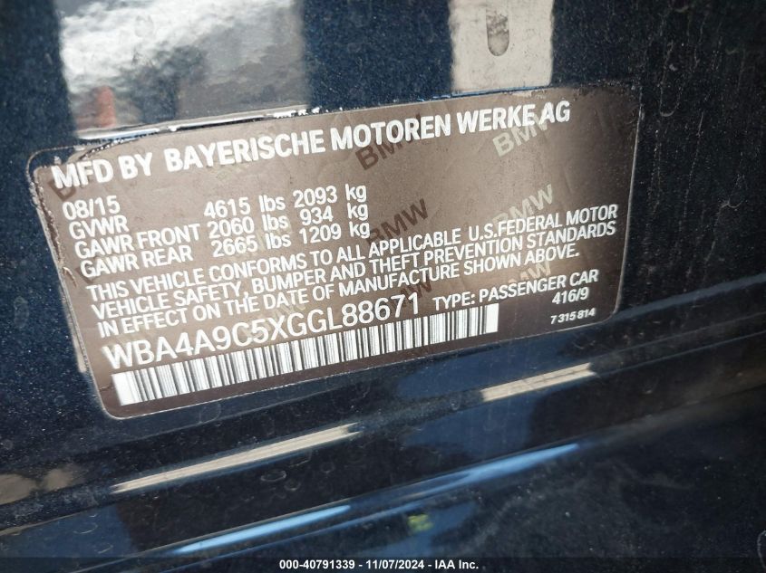 2016 BMW 428I GRAN COUPE - WBA4A9C5XGGL88671