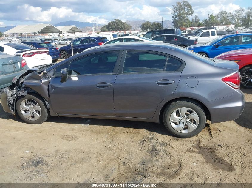 2015 Honda Civic Lx VIN: 19XFB2E58FE013695 Lot: 40791399