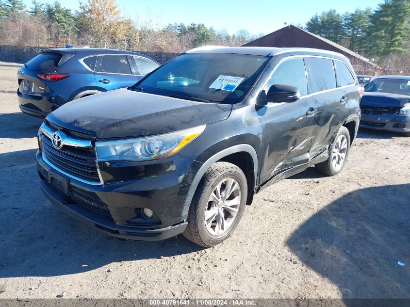 VIN 5TDJKRFH7FS170460 2015 Toyota Highlander, Xle V6 no.2