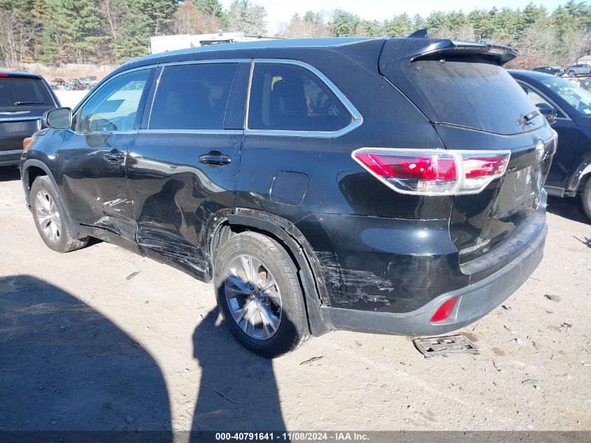 VIN 5TDJKRFH7FS170460 2015 Toyota Highlander, Xle V6 no.3