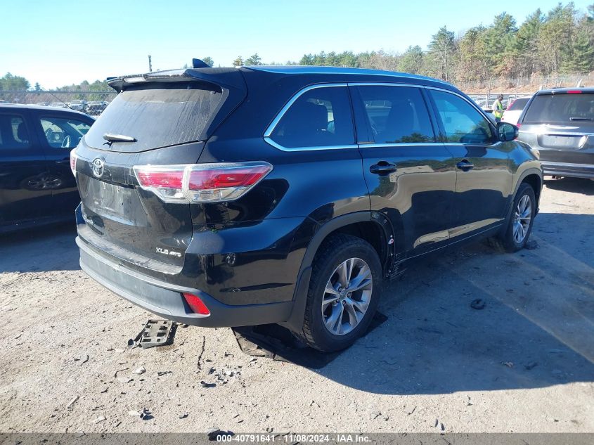 VIN 5TDJKRFH7FS170460 2015 Toyota Highlander, Xle V6 no.4