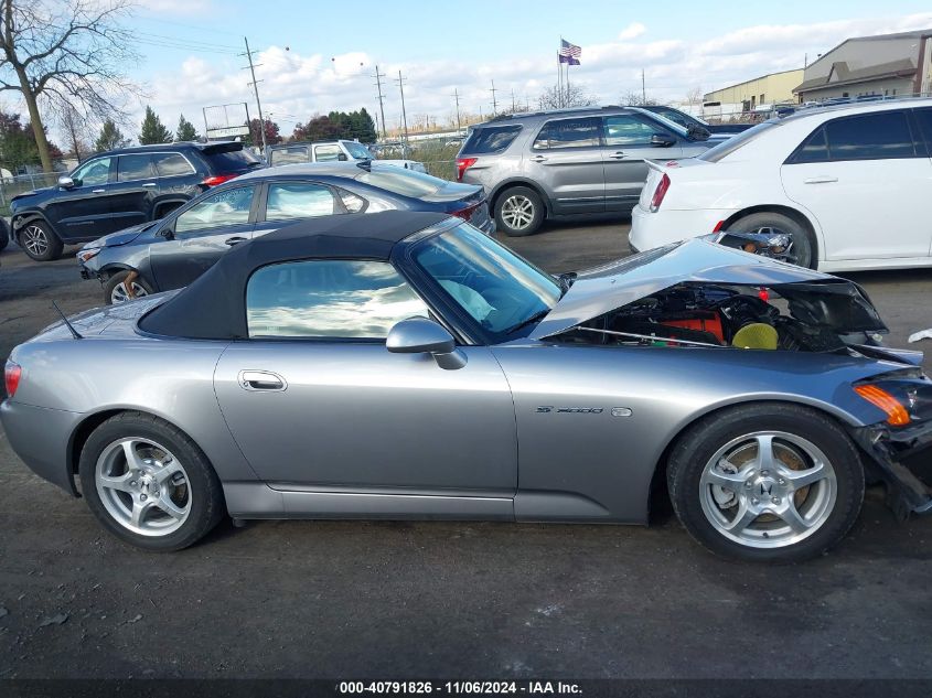 2001 Honda S2000 VIN: JHMAP114X1T001422 Lot: 40791826