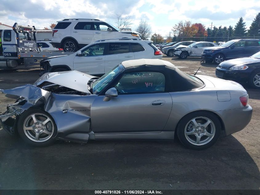 2001 Honda S2000 VIN: JHMAP114X1T001422 Lot: 40791826