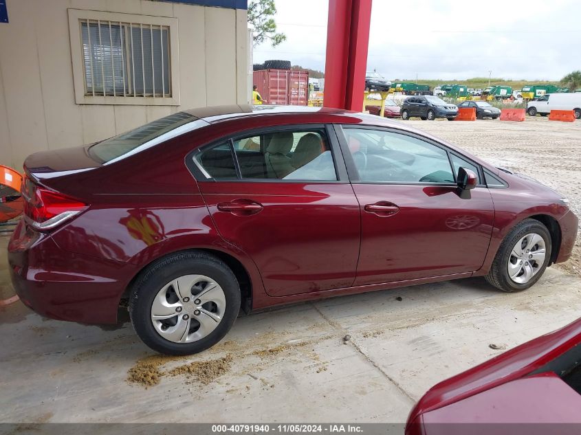 2014 Honda Civic Lx VIN: 19XFB2F54EE001170 Lot: 40791940