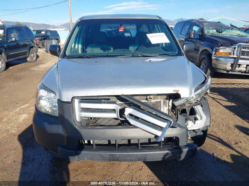 2006 Honda Pilot Lx VIN: 2HKYF18156H556689 Lot: 40792236