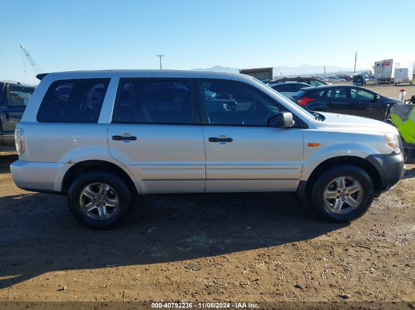 2006 Honda Pilot Lx VIN: 2HKYF18156H556689 Lot: 40792236