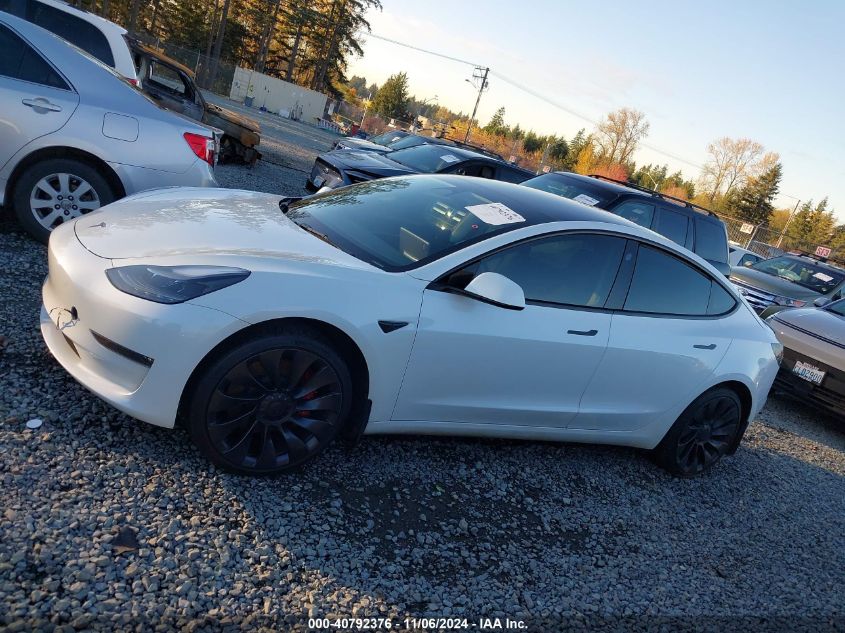 2023 Tesla Model 3 Performance Dual Motor All-Wheel Drive VIN: 5YJ3E1EC6PF553660 Lot: 40792376