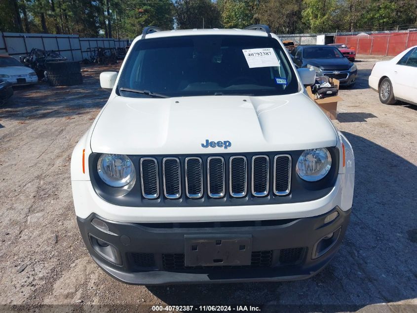 2018 Jeep Renegade Latitude Fwd VIN: ZACCJABB6JPH60475 Lot: 40792387