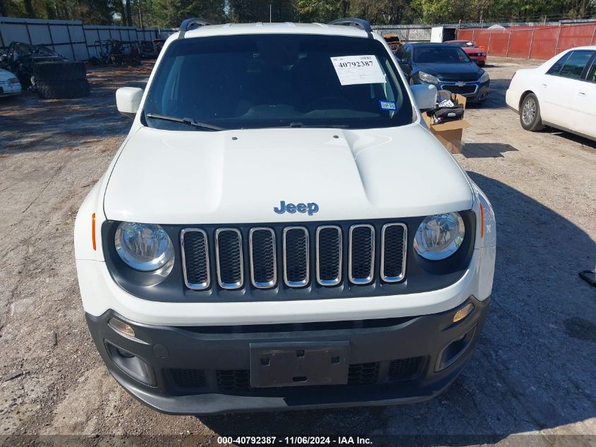 2018 Jeep Renegade Latitude Fwd VIN: ZACCJABB6JPH60475 Lot: 40792387