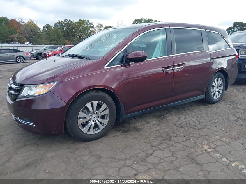 Vin: 5fnrl5h67fb085577, lot: 41281877, honda odyssey ex-l 20152