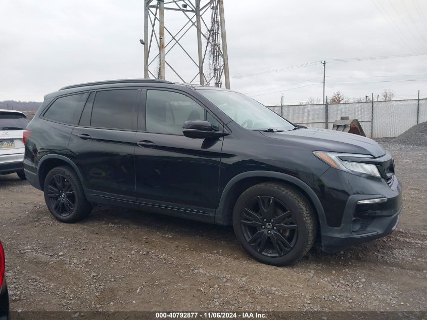 2020 Honda Pilot Awd Black Edition VIN: 5FNYF6H71LB012637 Lot: 40792877