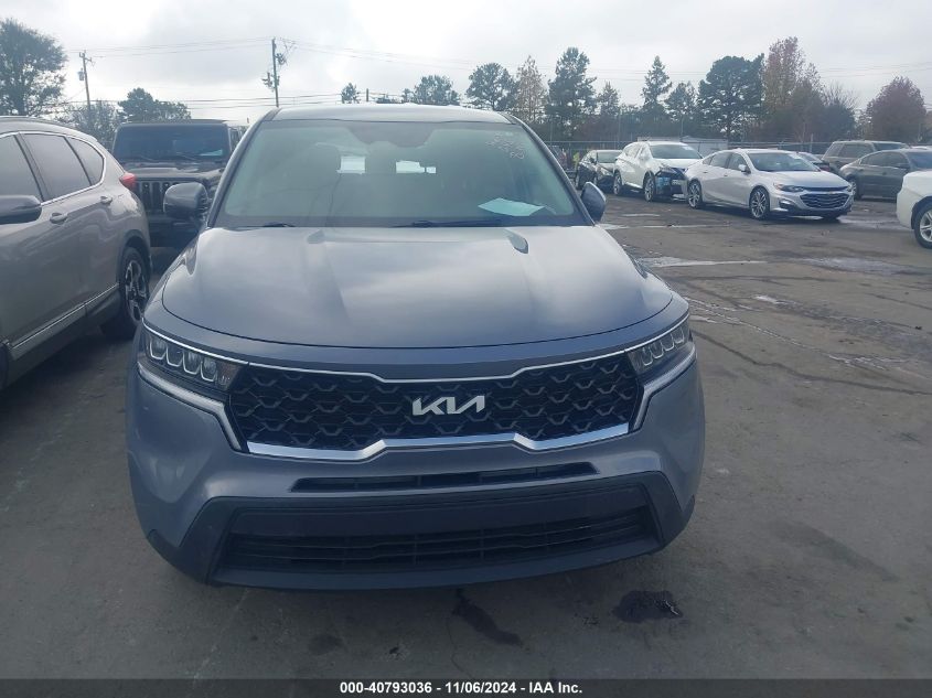 2022 Kia Sorento Lx VIN: 5XYRG4LC8NG076230 Lot: 40793036