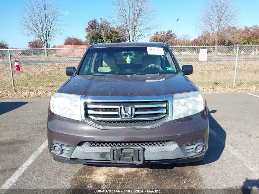 2012 Honda Pilot Lx VIN: 5FNYF4H24CB076969 Lot: 40793146