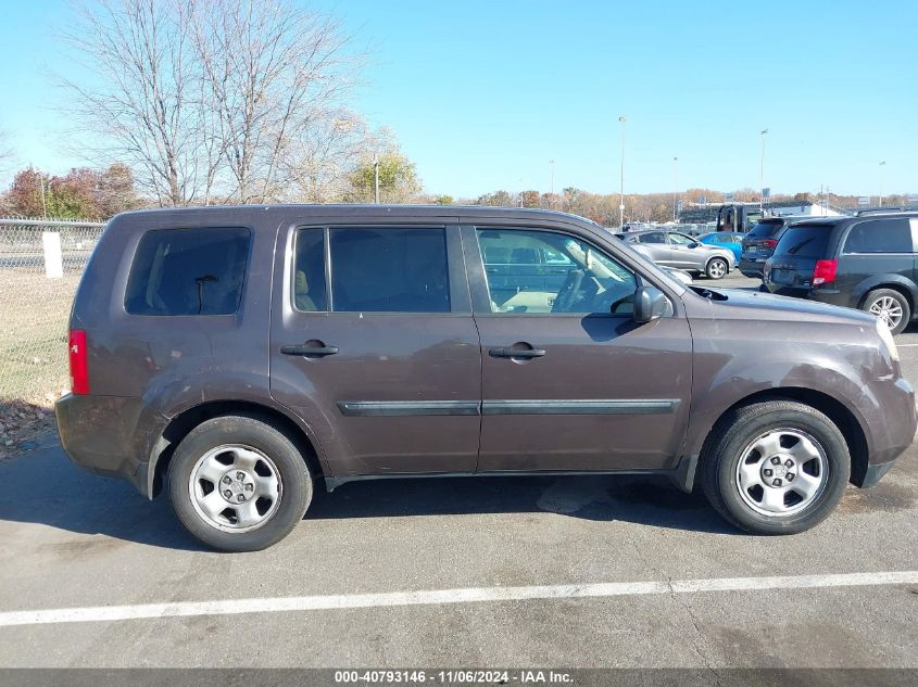 2012 Honda Pilot Lx VIN: 5FNYF4H24CB076969 Lot: 40793146