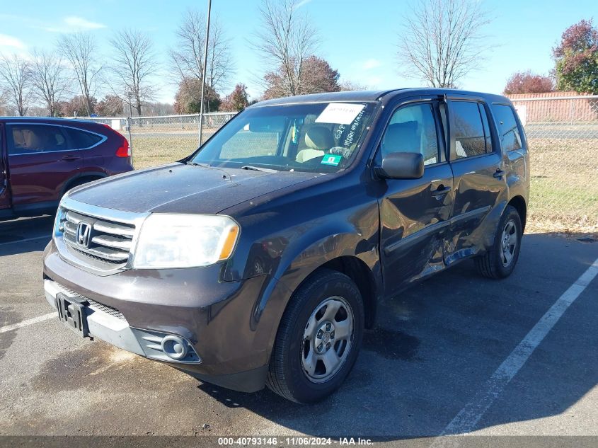 2012 Honda Pilot Lx VIN: 5FNYF4H24CB076969 Lot: 40793146