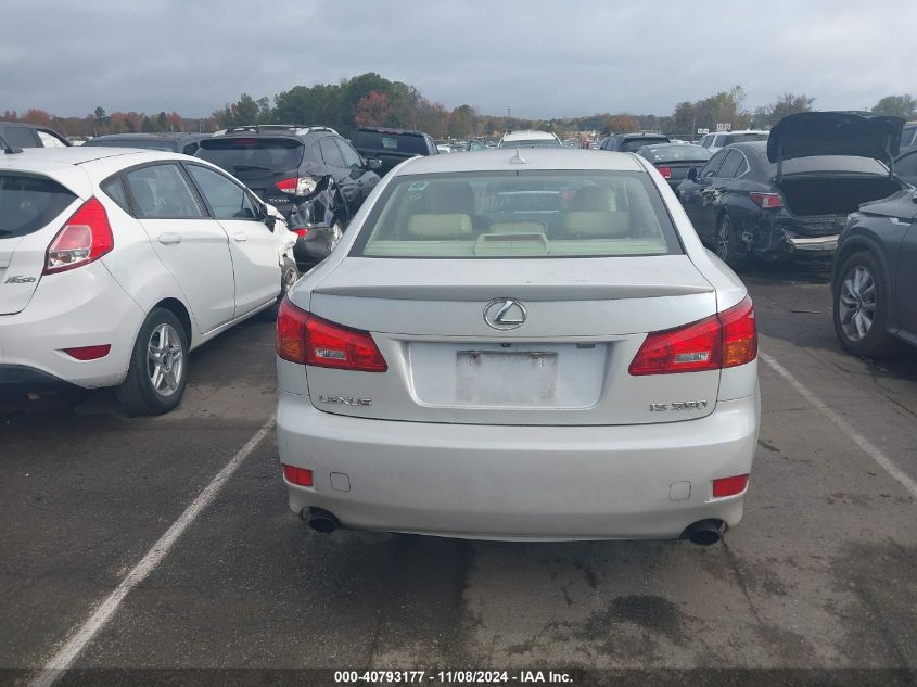 2007 Lexus Is 350 VIN: JTHBE262672009555 Lot: 40793177