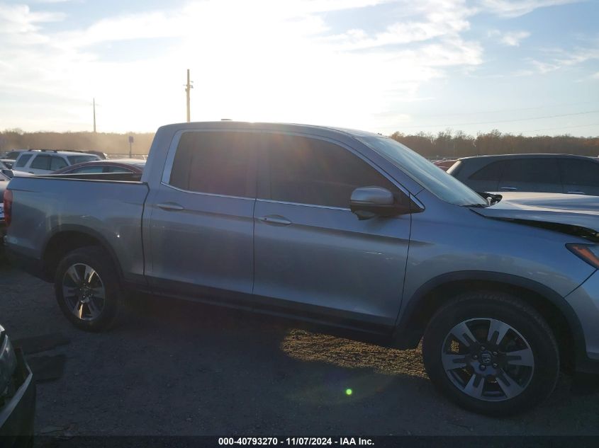 2018 Honda Ridgeline Rtl-T VIN: 5FPYK3F68JB014717 Lot: 40793270