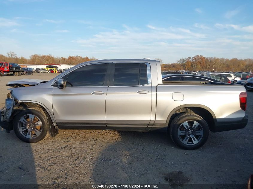 2018 Honda Ridgeline Rtl-T VIN: 5FPYK3F68JB014717 Lot: 40793270