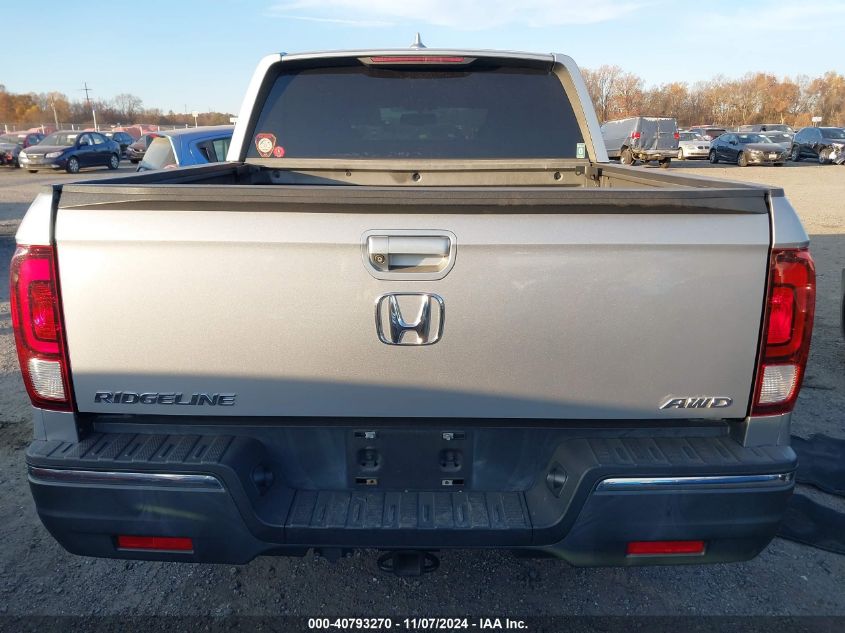 2018 Honda Ridgeline Rtl-T VIN: 5FPYK3F68JB014717 Lot: 40793270